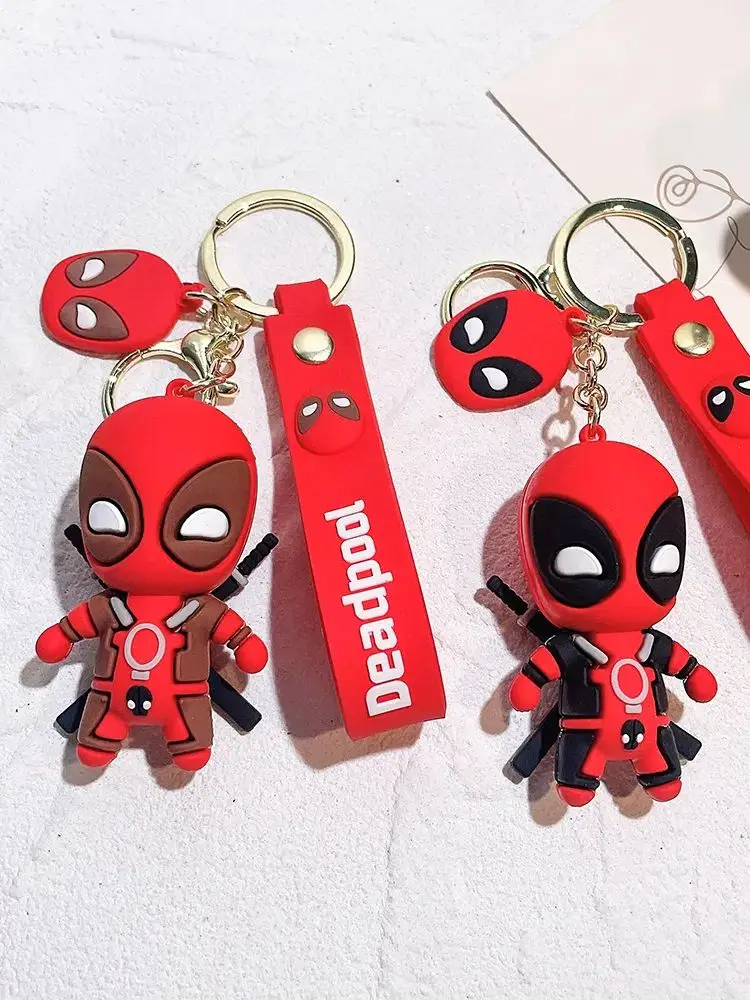 Marvel Deadpool Q Keychains Cute Doll Pendant, Anime Figures