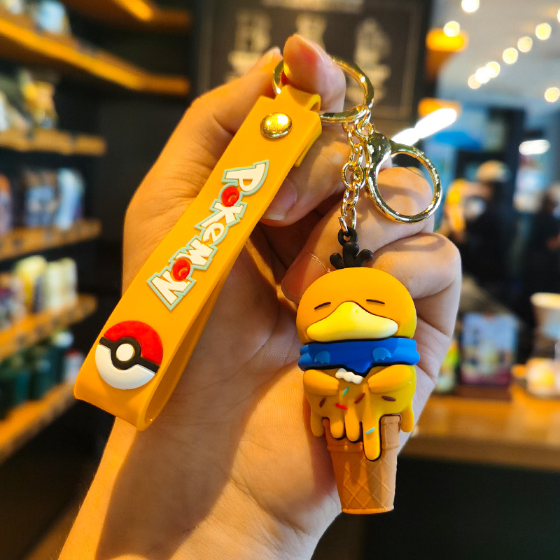 Pokemon Keychains - Pikachu Anime Figures, Kawaii Car Key Rings