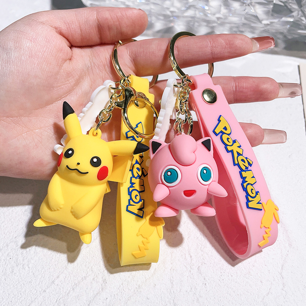 Pokemon Keychains - Pikachu Action Figure, Kawaii Cartoon Charmander Doll