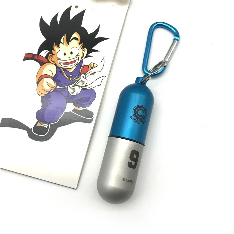 Dragon Ball Aluminum Keychains - Bulma Capsule Design, Portable & Creative