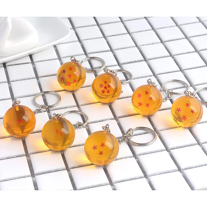 Dragon Ball Keychains - 7 Star Charms, Anime Accessories