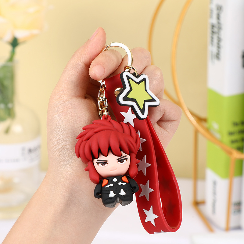 Anime Saint Seiya Keychains - Zodiac Knights Design, PVC, 4Cm