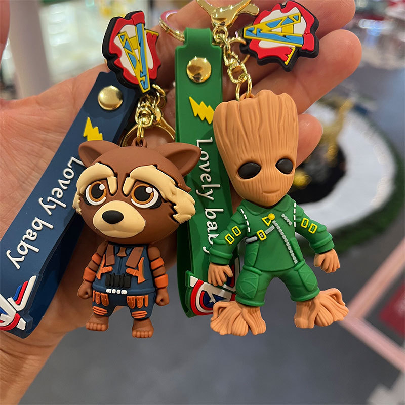 Marvel Guardians Keychains - Groot, Rocket, Raccoon for Fans