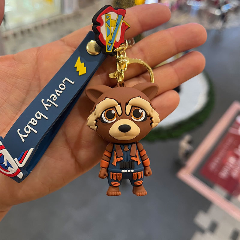 Marvel Guardians Keychains - Groot, Rocket, Raccoon for Fans