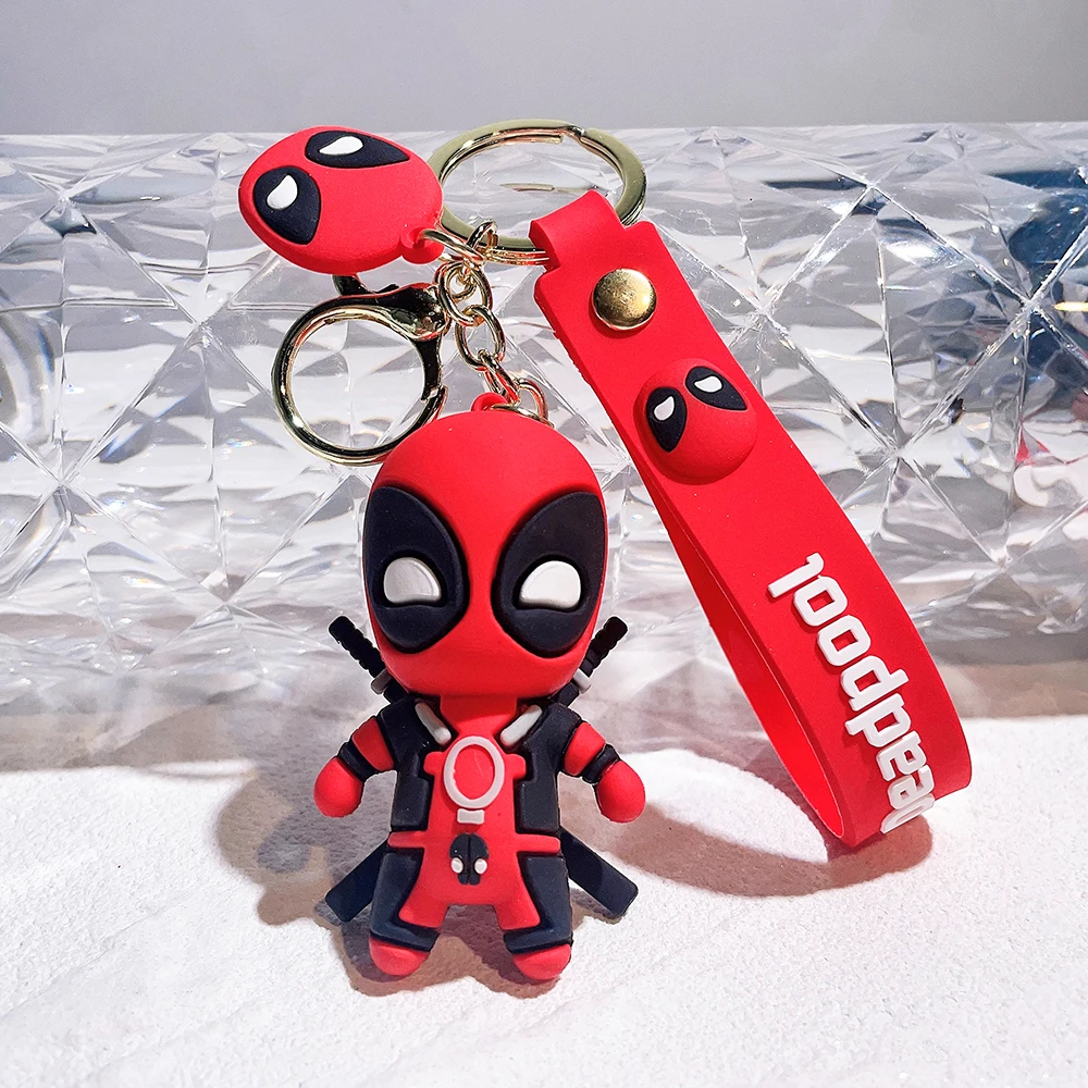 Marvel Deadpool Q Keychains Cute Doll Pendant, Anime Figures