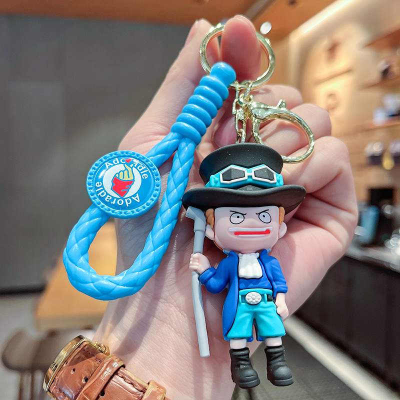 One Piece Keychains - Zoro & Chopper Cartoon Action Figure Toys