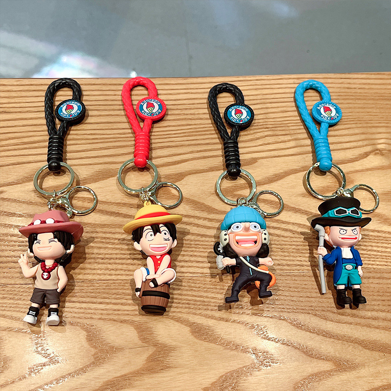 One Piece Keychains - Anime Figures Luffy Zoro - Backpack Pendant Car Keyring