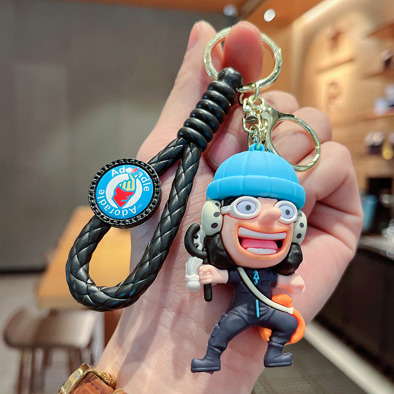 One Piece Keychains - Anime Figures Luffy Zoro - Backpack Pendant Car Keyring