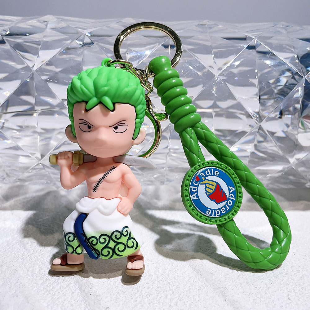 One Piece Keychains Kawaii Luffy Zoro Chopper Figure Keyrings