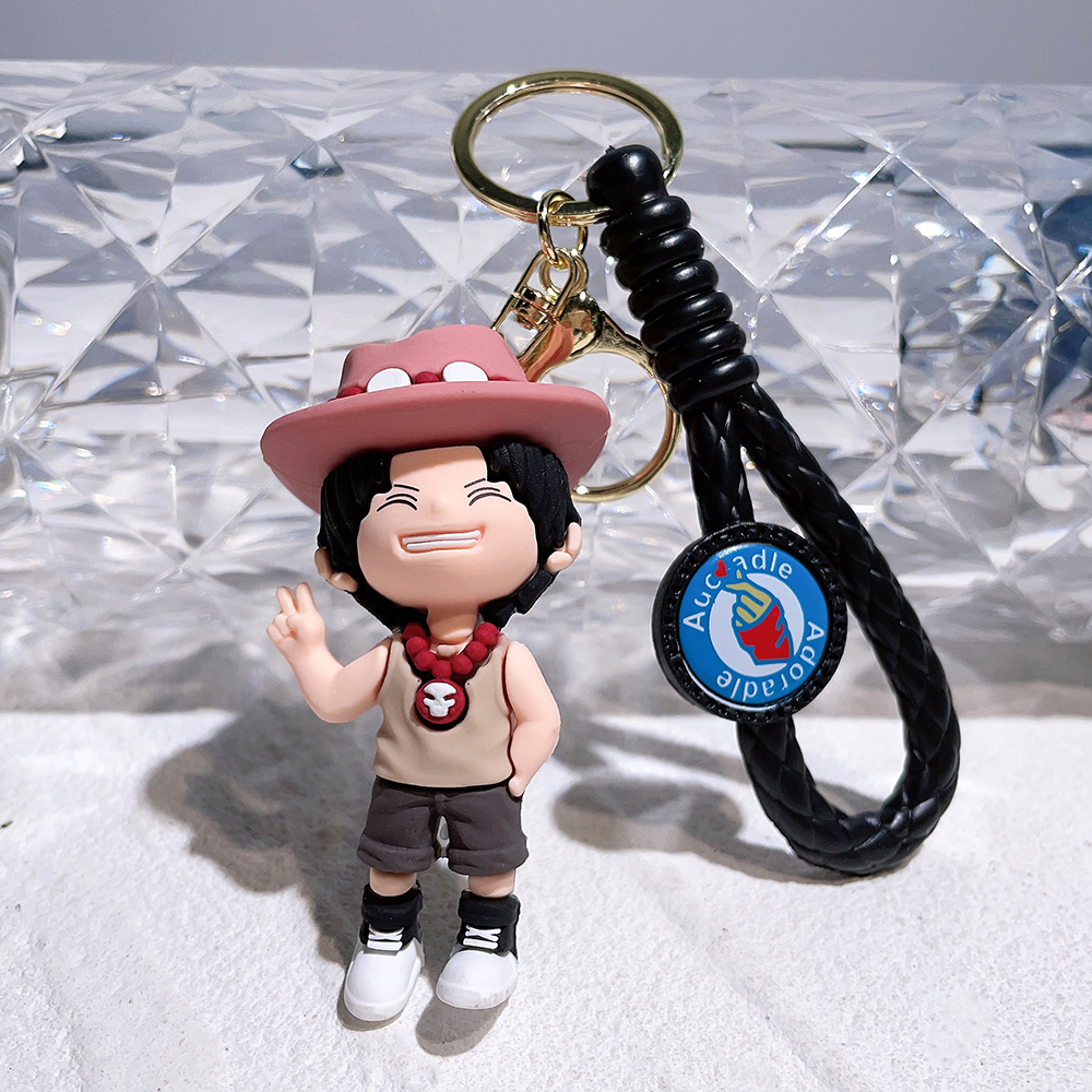 One Piece Keychains Kawaii Luffy Zoro Chopper Figure Keyrings