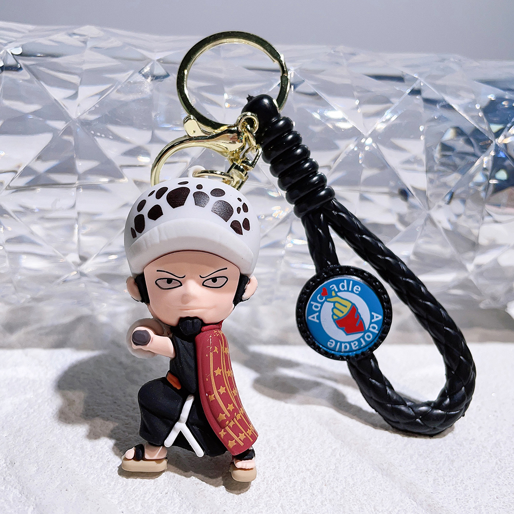 One Piece Keychains Kawaii Luffy Zoro Chopper Figure Keyrings