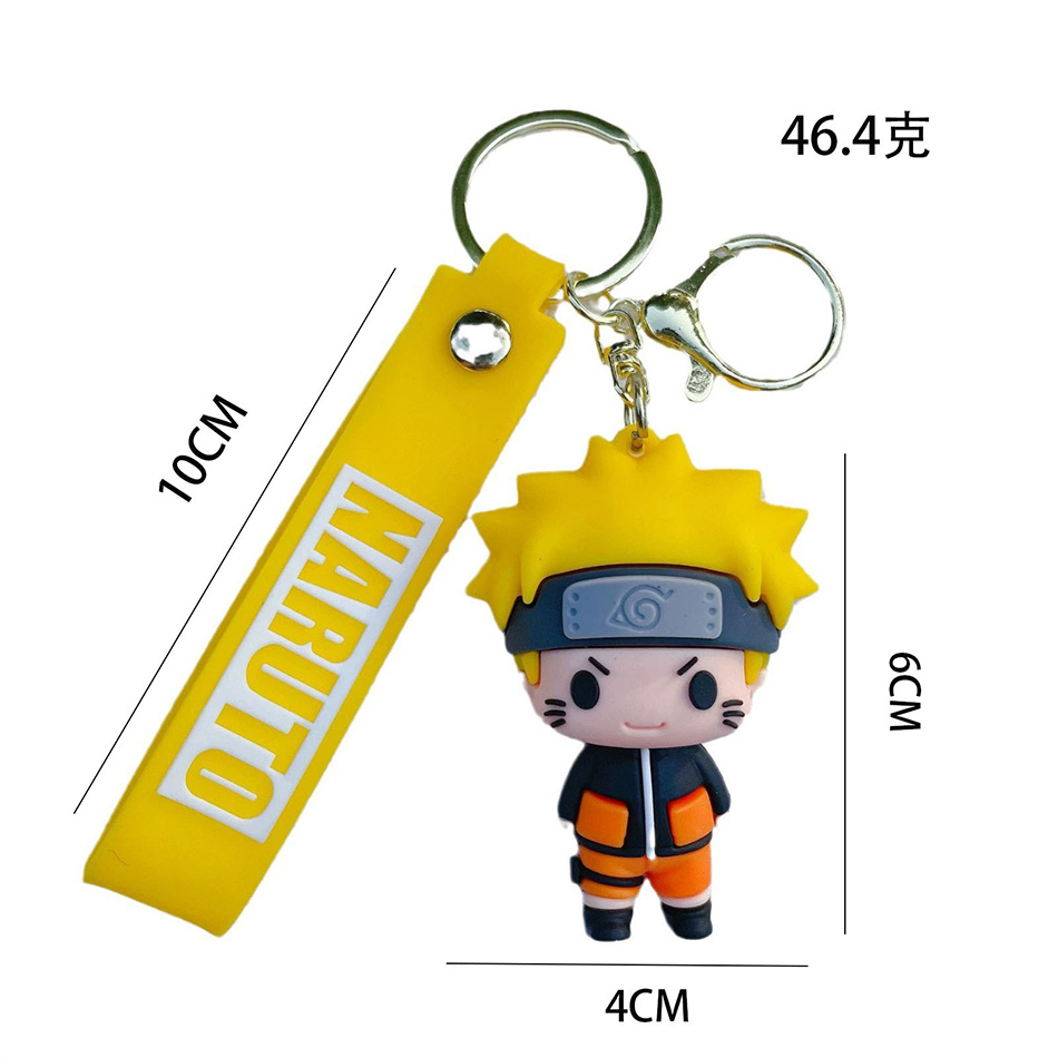 Naruto Anime PVC Keychains - Sakura, Kakashi, Gaara, Uzumaki Figures