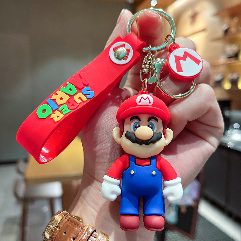 Super Mario Keychains Classic Game Character Models Bookbag Accessories