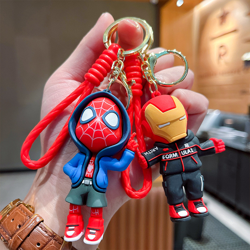 Marvel Spider-Man Keychains: Superhero Charm, Schoolbag Decoration