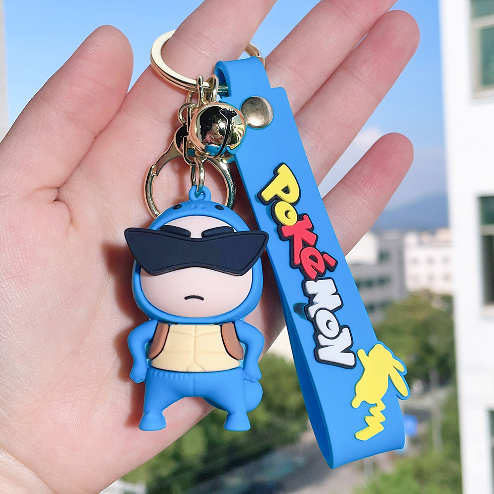 Bandai Anime Crayon Shin-chan Keychains Pikachu Funny Cosplay