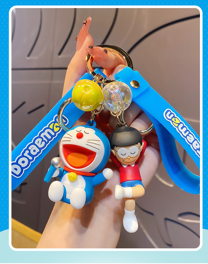 Doraemon Cartoon Anime Keychains Cute Doll PVC 11CM