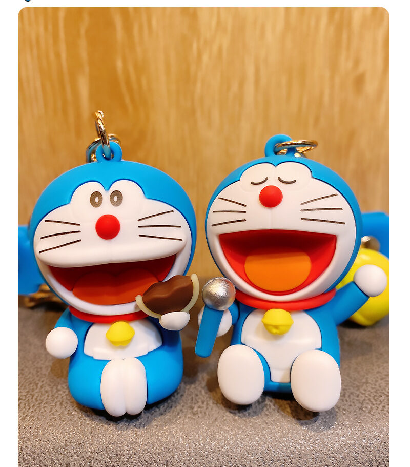 Doraemon Cartoon Anime Keychains Cute Doll PVC 11CM