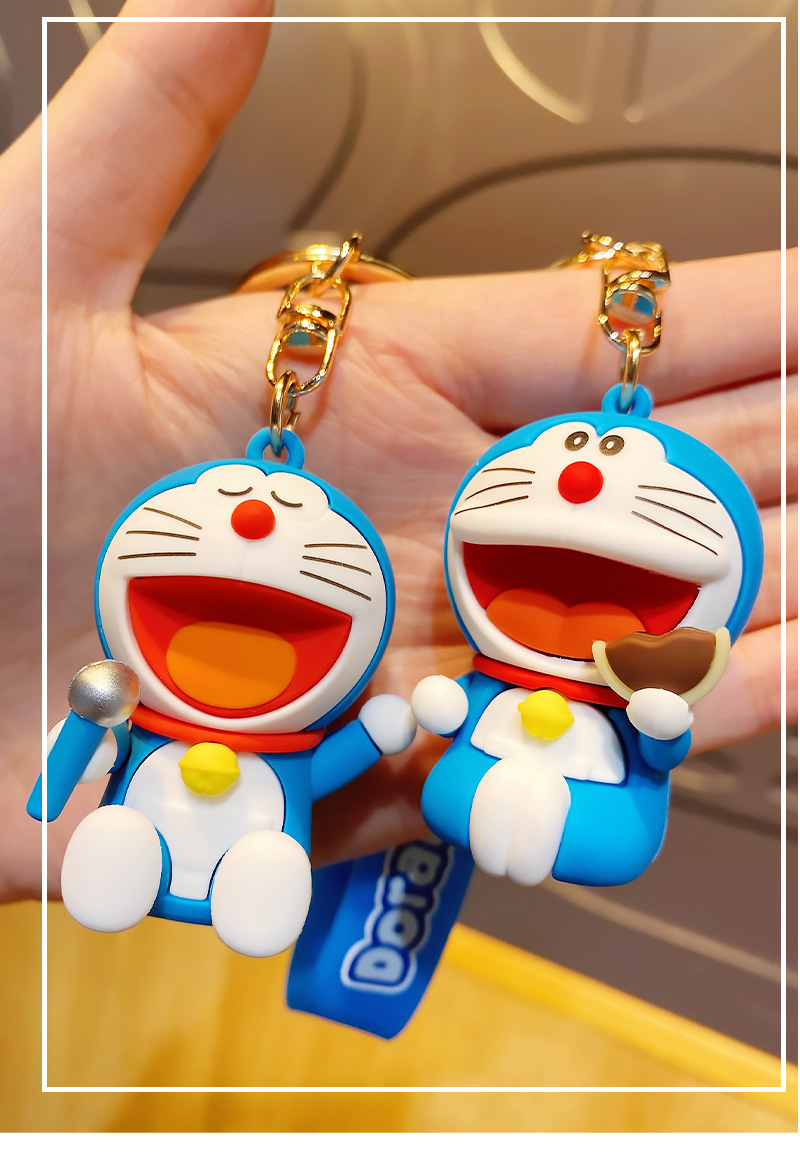 Doraemon Cartoon Anime Keychains Cute Doll PVC 11CM