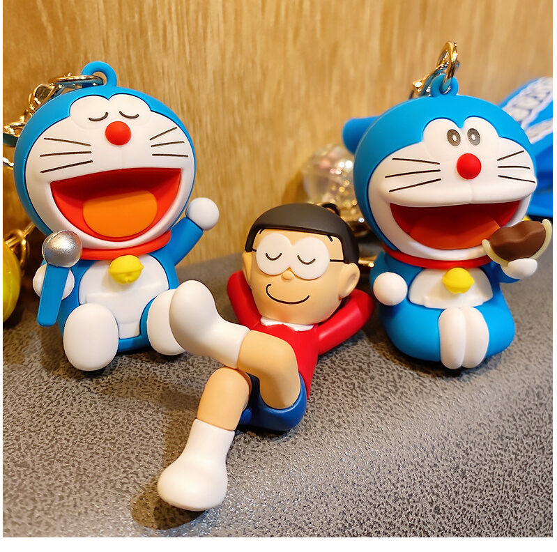 Doraemon Cartoon Anime Keychains Cute Doll PVC 11CM